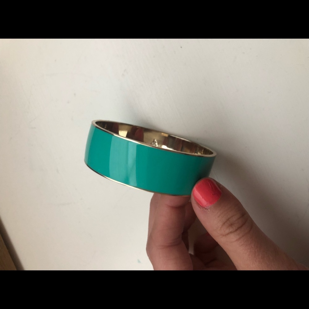 Teal and gold bracelet